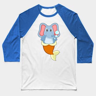 Elephant Mermaid Baseball T-Shirt